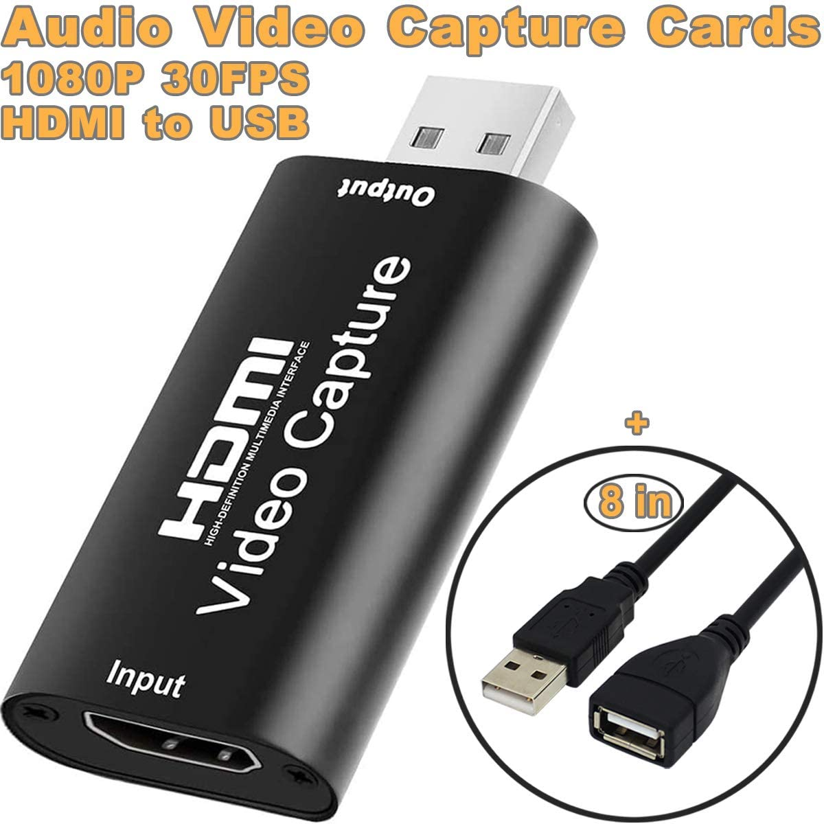 An example of a cheap HDMI capture dongle listing image from Amazon.
