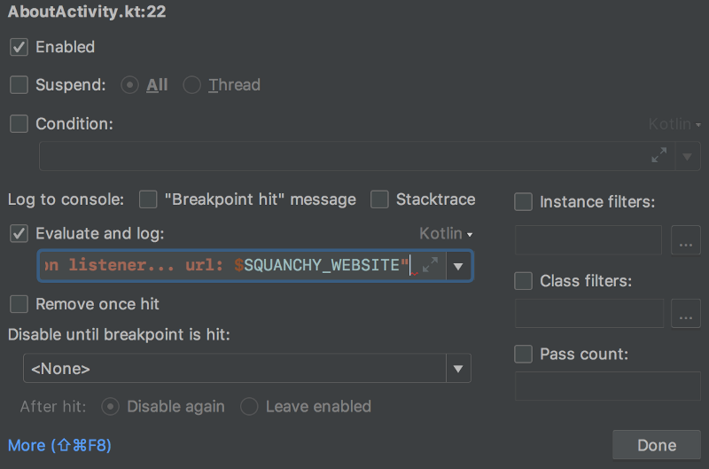 log debug android studio